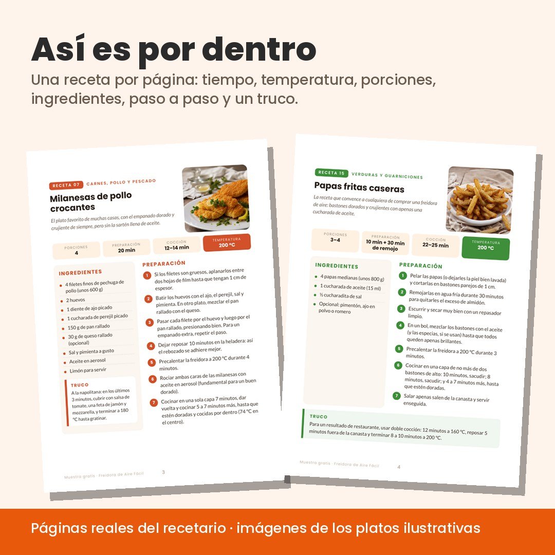 Freidora de Aire Fácil: 30 recetas en PDF