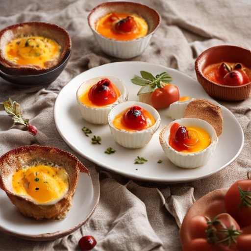 Huevos en canastitas de jamón hecha en freidora de aire
